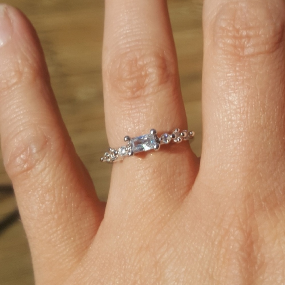 Dainty Baguette Sapphire Ring
